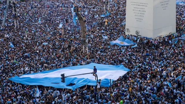 Lautan Manusia di Buenos Aires Rayakan Kemenangan Argentina pada Piala Dunia 2022