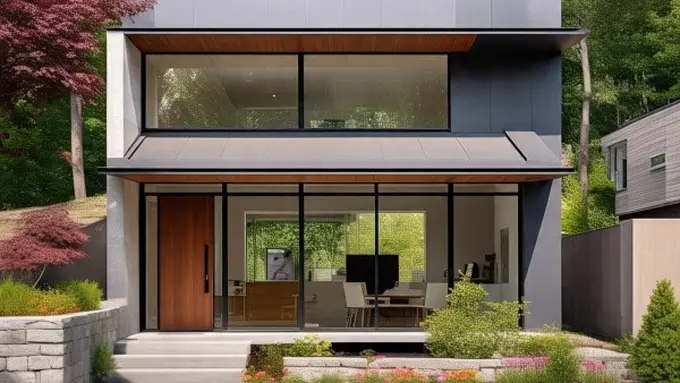 Ilustrasi Model Rumah Ukuran 6x9 dengan Gaya Modern (Sumber Gambar: Meta AI)