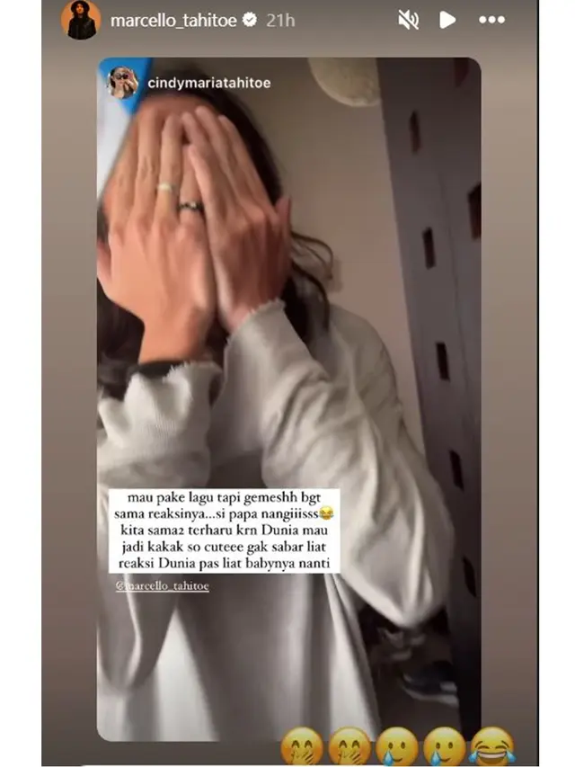 6 Potret Marcello Tahitoe Umumkan Sang Istri Hamil Anak Kedua, Penuh Haru Bahagia