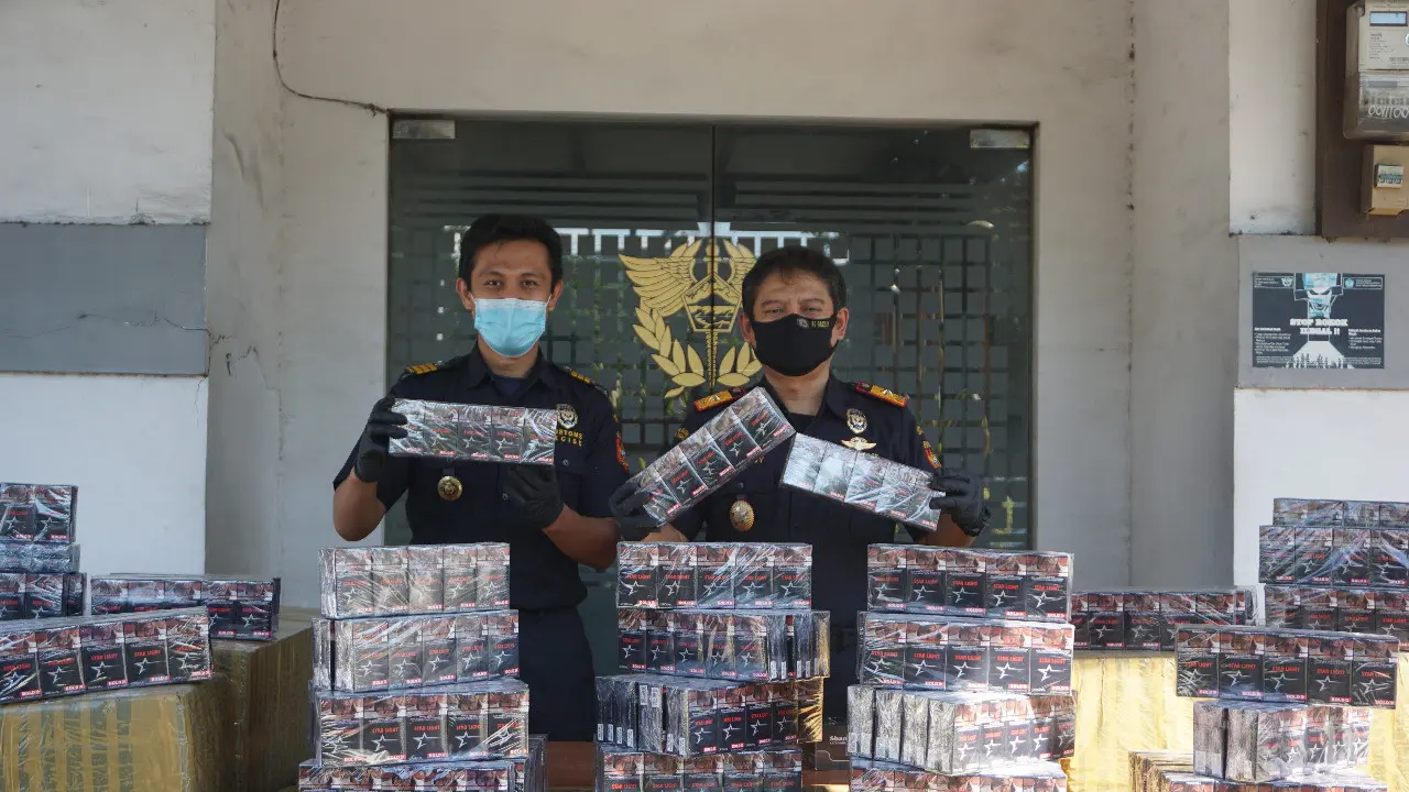 Bea Cukai Gresik Amankan 560 Ribu Batang Rokok Ilegal Dalam Dua Penindakan