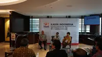 Rakernas KADIN (Kamar Dagang dan Industri) bidang hubungan internasional pada Selasa (19/11/2019) di Menara Kadin Indonesia. Pertemuan tersebut juga dihadiri oleh Menlu Retno Marsudi.
