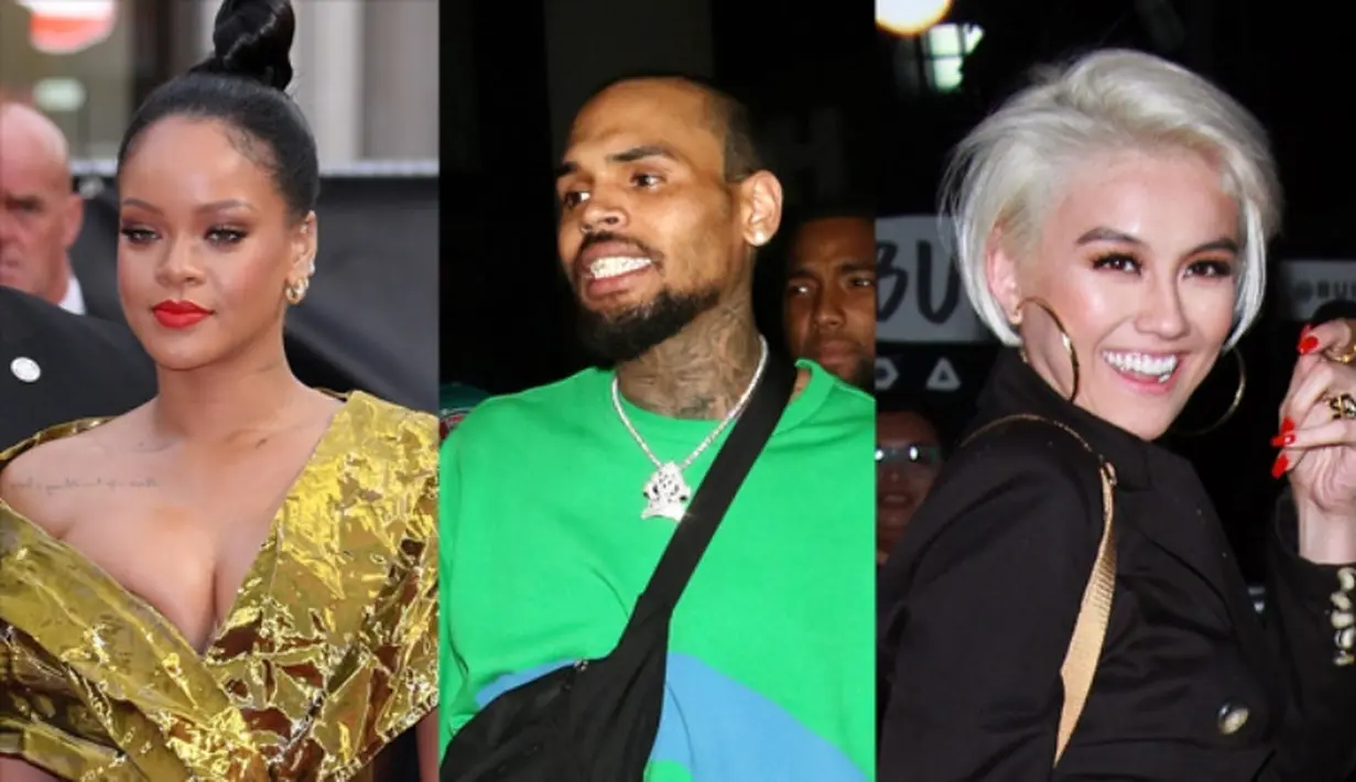 Sudah hampir 10 tahun sejak Chris Brown dan Rihanna pisah. Kini Chris pun tengah digosipkan menjalin hubungan dengan Agnez Mo. (REX/Shutterstock/HollywoodLife)