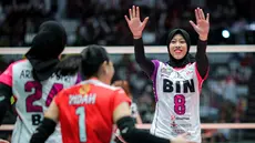 Jakarta BIN berhasil menjadi juara Proliga 2024. Megawati Hangestri dan kawan-kawan sukses mengalahkan Jakarta Elektrik PLN secara dramatis. (Bola.com/Bagaskara Lazuardi)