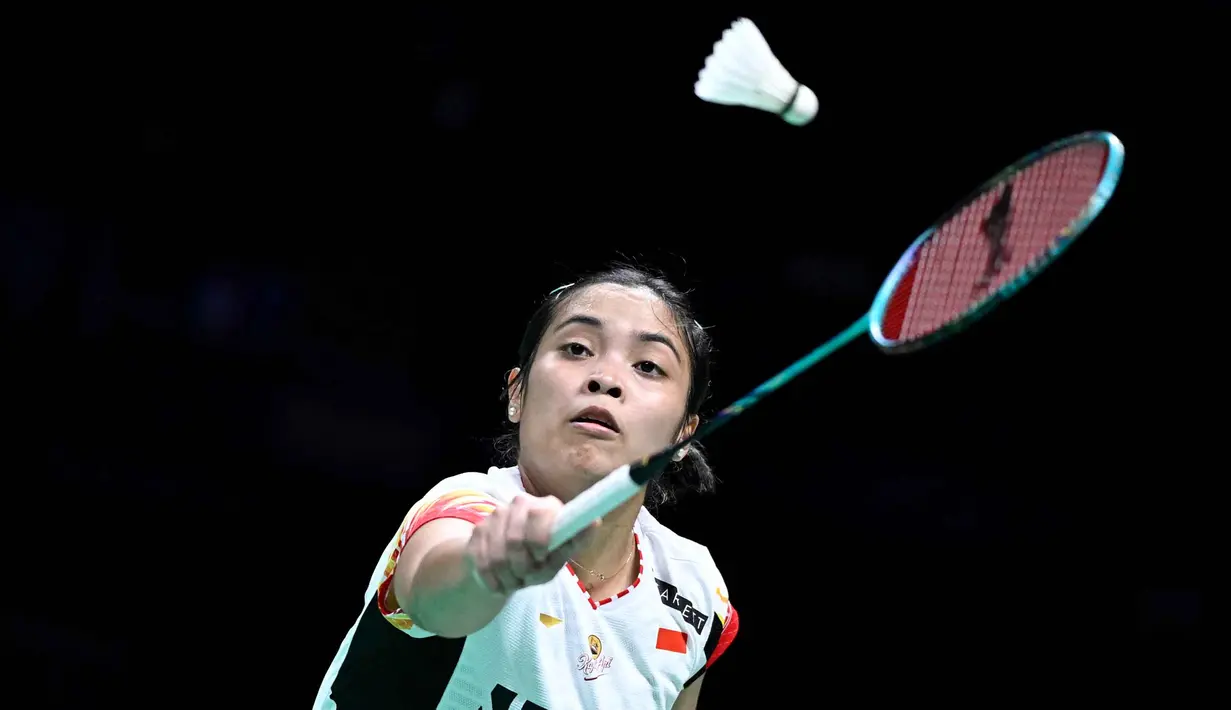 Di perempat final Piala Uber Cup 2024, Indonesia menang 3-0 atas Thailand dan lolos ke semifinal. (WANG Zhao/AFP)