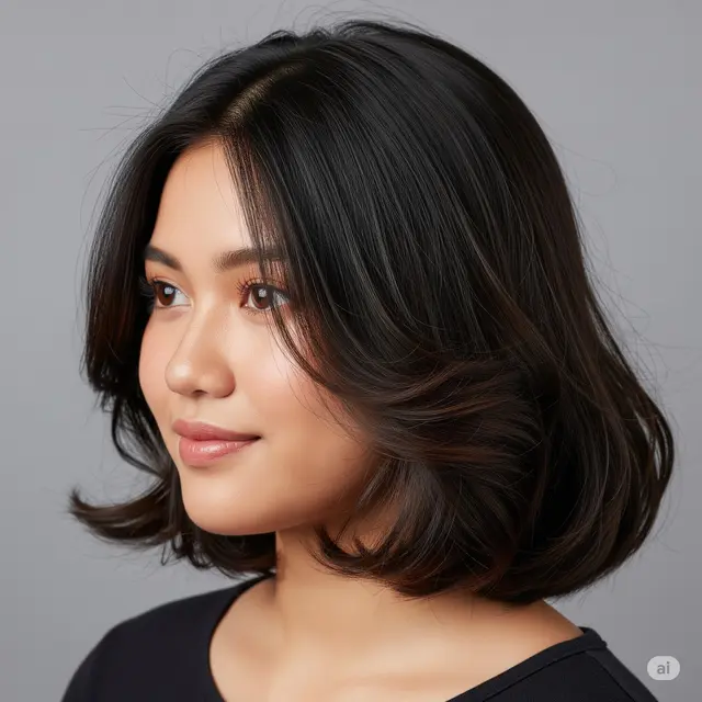 Inspirasi Rambut Pendek Anti Ribet untuk Wajah Bulat. Foto: Gemini