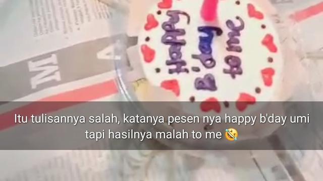 Kue Ulang Tahun yang Gagal karena Salah Tulis, Bikin Ngakak. (Sumber: Twitter/aldapsptsr)
