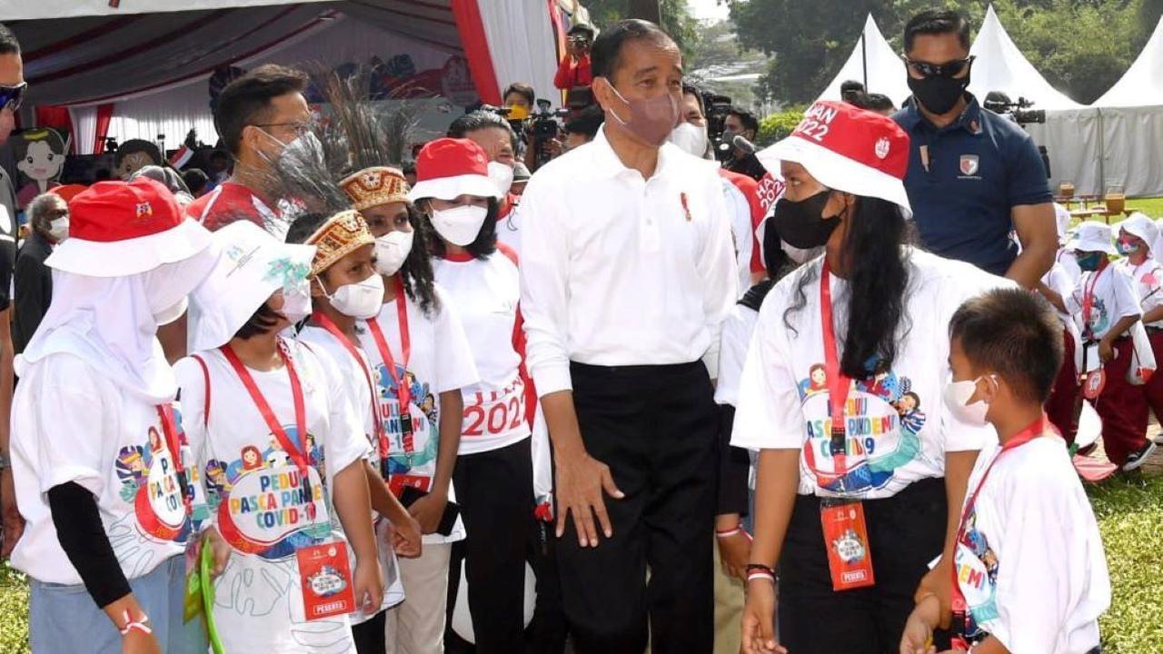 Presiden Jokowi di peringatan Puncak Hari Anak Nasional (HAN) 2022