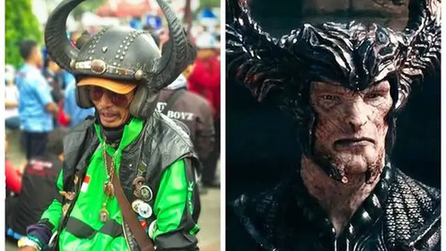 8 gaya ojol tirukan gaya pahlawan super