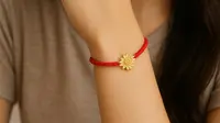 7 Model Gelang Emas Elegan 2 Gram Motif Bunga Matahari Trendi di 2025, Favorit Anak Muda