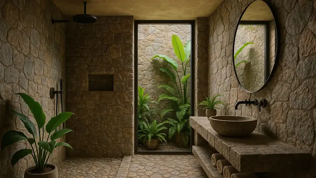 8 Inspirasi Kamar Mandi Tanpa Keramik yang Estetik di 2025, Bikin Hunian Makin Unik dan Berkarakter