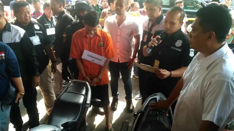 Rekonstruksi pengeroyokan TNI di Polda Metro Jaya