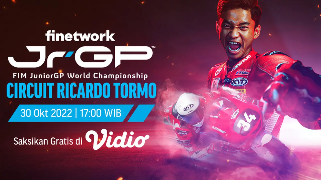 Link Live Streaming FIM JuniorGP World Championship Ricardo Tormo 2022 di Vidio : Ada Fadillah Arbi Minggu 30 Oktober