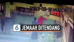 KESAL TANGAN TERINJAK, PRIA TENDANG JEMAAH MASJID