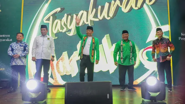 Plt Ketua Umum Partai Persatuan Pembangunan (PPP) Muhamad Mardiono menghadiri kegiatan Harlah ke-50 PPP di Balikpapan, Kalimantan Timur. (Istimewa)