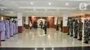 Suasana saat upacara serah terima jabatan Marsekal Pertama (Marsma) TNI Wahyu Hidayat Sudjatmiko sebagai Komandan Pasukan Pengamanan Presiden (Danpaspampres) di Mako Paspampres, Jakarta Pusat, Senin (18/7/2022). Marsma TNI Wahyu Hidayat Sudjatmiko resmi menjabat sebagai Danpaspampres menggantikan Mayjen Tri Budi Utomo. (merdeka.com/Iqbal S. Nugroho)