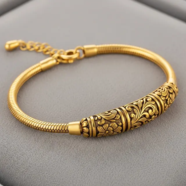 9 Model Gelang Emas Bangle Kombinasi Snake Chain untuk Tampilan Elegan, Memikat Hati