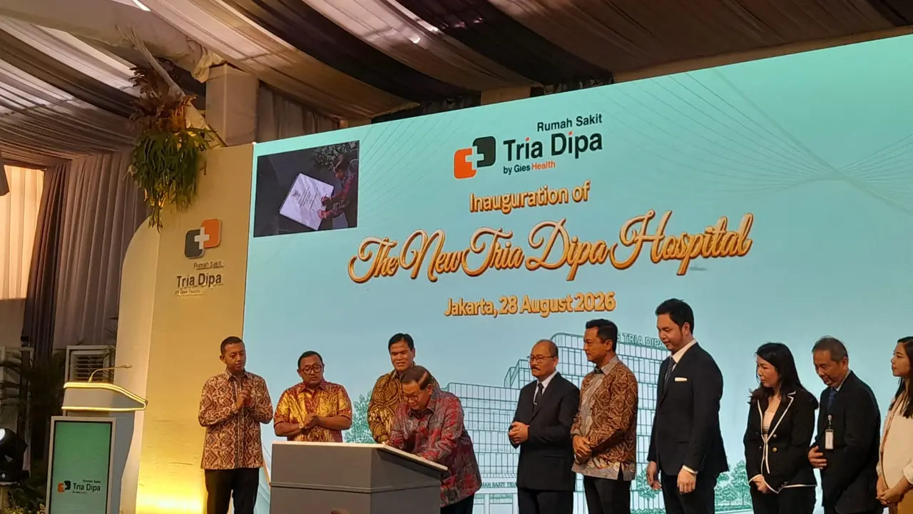 Gubernur DKI Jakarta Pramono Anung meresmikan wajah baru Rumah Sakit Tria Dipa di kawasan Jakarta Selatan, Jumat (28/8/2026).
