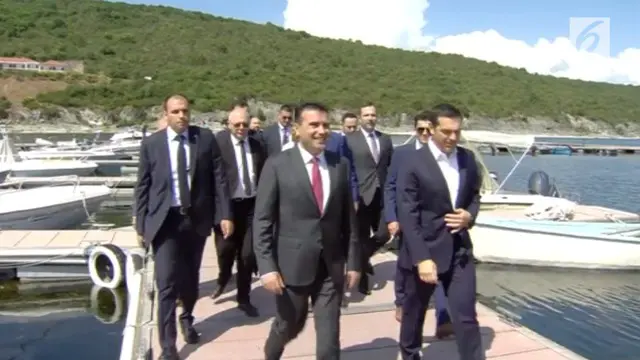 PM Republik Macedonia telah melakukan pertemuan resmi dengan PM Yunani untuk melakukan kesepakatan pergantian nama negaranya.