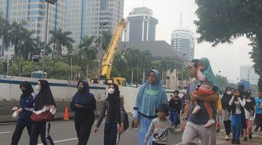 Masyarakat sangat antusias mengikuti car free day atau CFD di Jakarta. (Liputan6.com/Winda Nelfira)