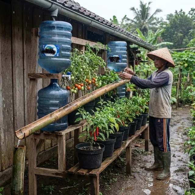 Galon untuk Corong Saluran Air Buatan