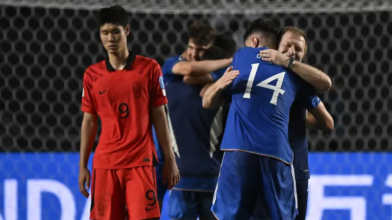 Foto: Kesedihan Pemain Korea Selatan Setelah Tersingkir di Semifinal Piala Dunia U-20