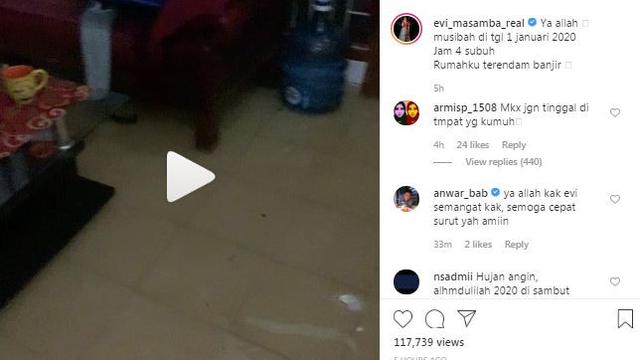 Unggahan Evi Masamba di Instagram. (Foto: Dok. Instagram @evi_masamba_real)