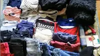 Pakaian yang hendak disumbangkan untuk korban bencana alam hendaknya disusun dulu sesuai jenisnya. (dok. Instagram @mabbasi_of/https://www.instagram.com/p/Bm6Eh26H4fH/Esther Novita Inochi)