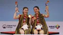 Pasangan Jepang, Nami Matsuyama/Chiharu Shida yang diunggulkan di tempat keempat pun merebut gelar juara ganda putri Indonesia Open 2021 usai menang dua game langsung atas unggulan kedua, Greysia Polii/Apriyani Rahayu dengan skor 21-19 dan 21-19. (Dok. PBSI)