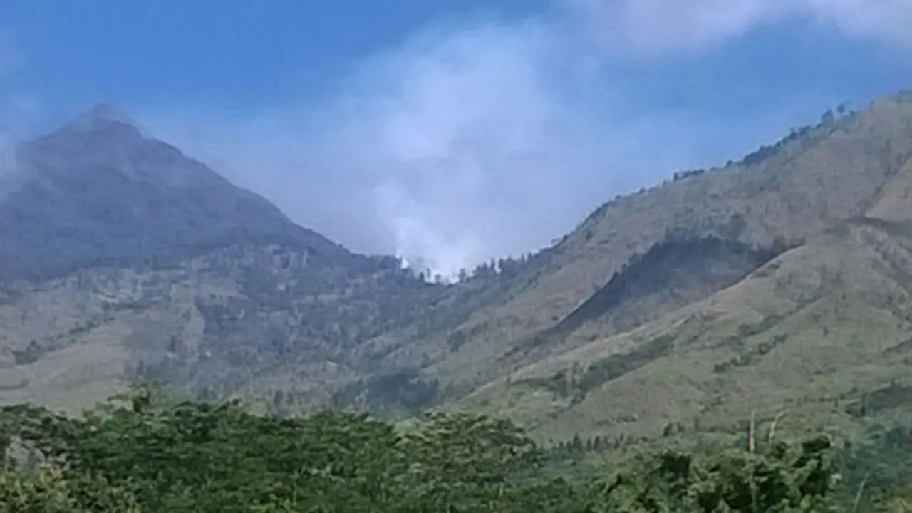 Lereng Gunung Arjuno Terbakar Lagi, 3 Titik Api Terpantau