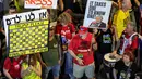 Mereka menuntut pemerintah Israel untuk segera mengambil tindakan untuk membebaskan pada sandera yang masih ditawan oleh milisi Hamas. (Jack GUEZ/AFP)