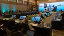 Suasana acara SOM KTT Indian Ocean Rim Association (IORA) 2017 di JCC, Jakarta, Minggu (5/3). Pertemuan tersebut diharapkan akan menghasilkan dokumen IORA Concord, Plan Of Action dari IORA Concord. (IORA Summit 2017 / Rosa Panggabean / pras / AA / 17)
