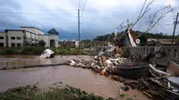 Helene merupakan badai terkuat yang pernah tercatat menghantam wilayah Big Bend, Florida, menerjang wilayah daratan sebelum bergerak ke utara menuju Georgia dan Carolina. (Sean Rayford/GETTY IMAGES NORTH AMERICA/Getty Images via AFP)