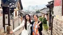 Mereka tampak asyik jalan-jalan ke tempat wisata ikonis di Seoul. Mulai dari kampung wisata Hanok hingga Istana Gyeongbok. (Instagram/natashawilona12).