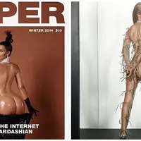 Kim Kardashian dan Paris Hilton (via instagram.com/papermagazine/)