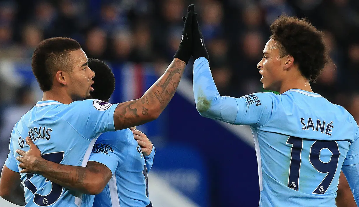 3. Gabriel Jesus (Manchester City) - 8 Gol. (AFP/Lindsey Parnaby)