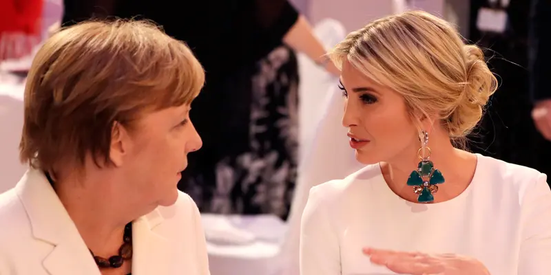 Ivanka Trump Tampil Cantik saat Makan Malam dengan Kanselir Jerman