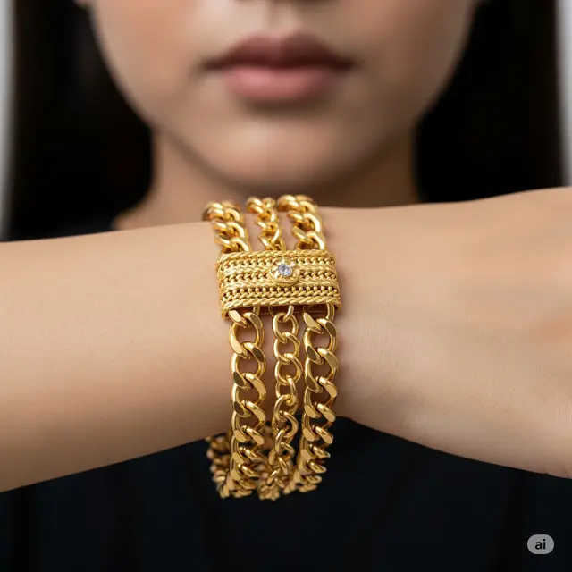 10 Inspirasi Model Gelang Emas Figaro Islami, Gaya Klasik Italia dengan Sentuhan Syar\’i