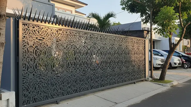 Pagar Laser Cutting dengan Desain Rapat