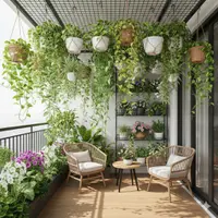 Inspirasi Desain Teras Jadi Taman Mini yang Menyegarkan/Gemini AI