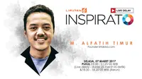 Saksikan Inspirato bersama Alfatih Timur, Founder kitabisa.com