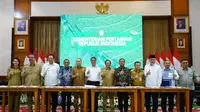 Rapat Koordinasi (Rakor) Percepatan Pelaksanaan Program Hilirisasi Komoditas Prioritas Perkebunan, yang dilaksanakan di kantor pusat Kementerian Pertanian (kementan), Jakarta, Senin (22/9/25).