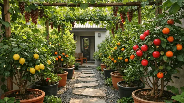 Desain Kebun Buah Mini Jalur Setapak