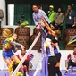 Popsivo PGN Polwan menelan kekalahan ketiga di Proliga 2018 (Liputan6.com/Dimas Angga P)