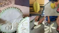 6 Momen Apes saat Mau Makan Durian Ini Tak Sesuai Ekspektasi (FB helmy.grosirkaosdistro dan IG/drama.sosialmedia)