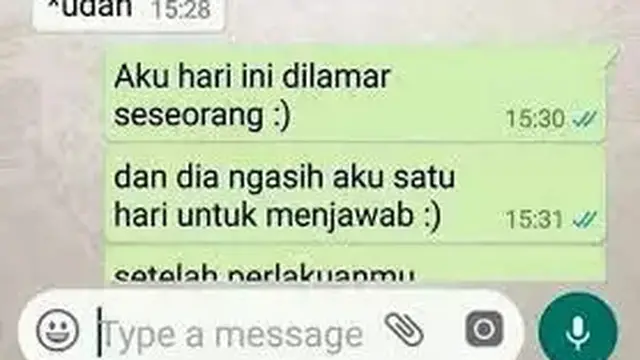 6 Chat Pacar Pamer Foto Sudah Lamaran dengan Orang Lain Ini Bikin Patah Hati