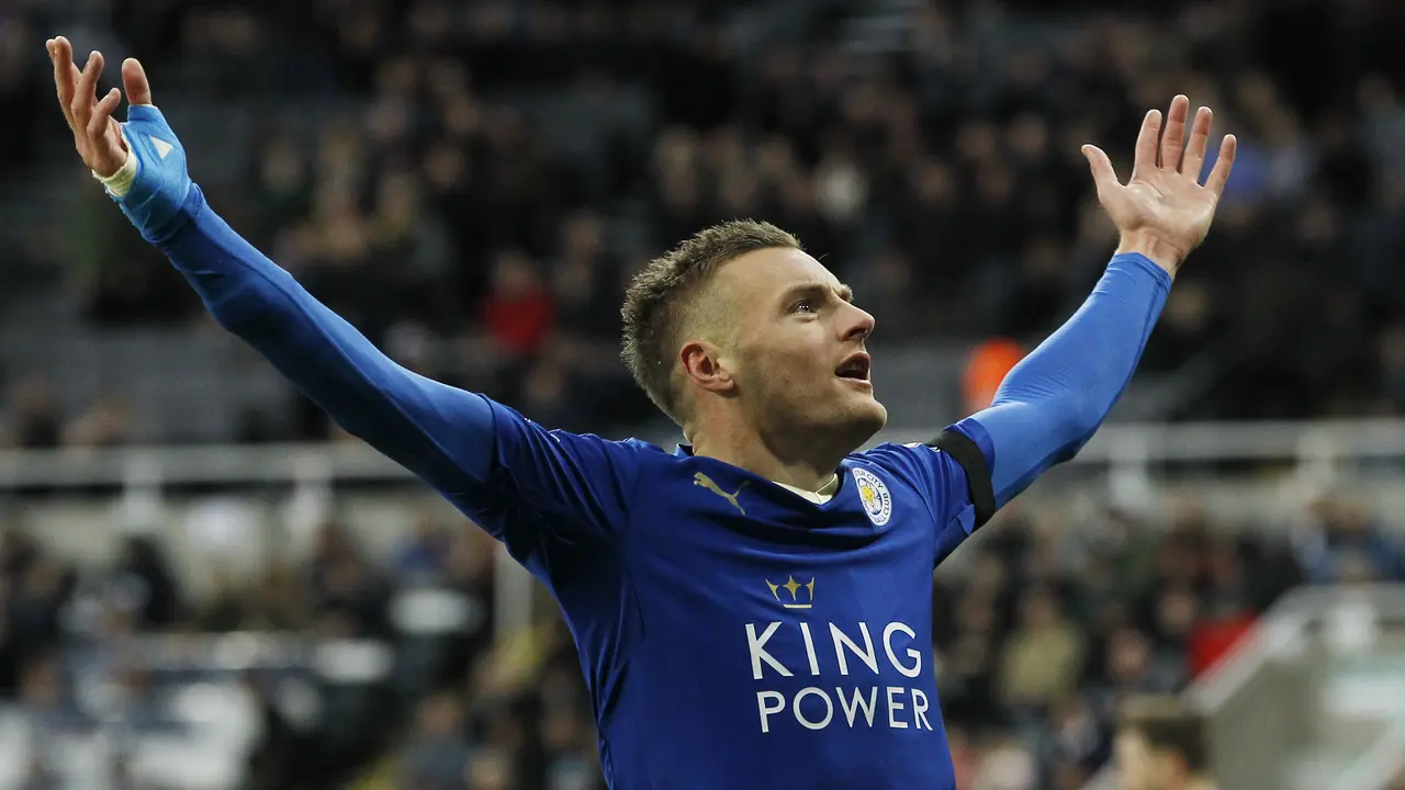 Striker Leicester City, Jamie Vardy (Liputan6.com)
