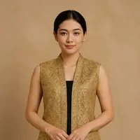 Cardigan Brokat Tanpa Lengan untuk Kondangan/AI