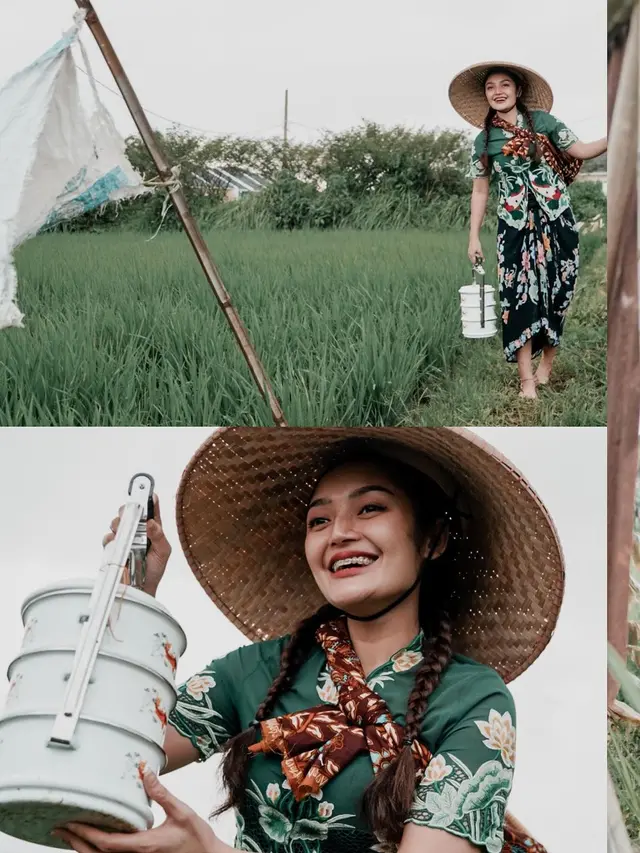 7 Pemotretan Siti Badriah dengan Krisjiana Baharudin di Sawah Ini Curi Perhatian