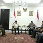Wakil Presiden Jusuf Kalla menerima kedatangan Pengurus Besar Nahdlatul Ulama (PBNU). (Merdeka.com/ Intan Umbari)