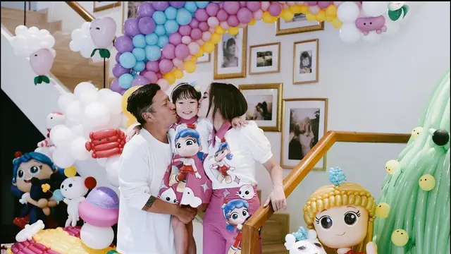 6 Potret Gisella Anastasia dan Gading Rayakan Ulang Tahun Gempi ke-6, Seru Banget